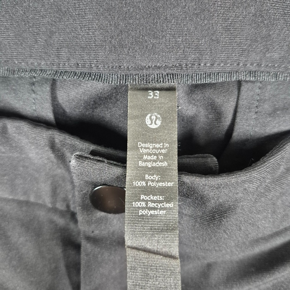 Lululemon Commission Pants Men's 33x31 Black Warpstreme Casual Classic LM5985S - Picture 7 of 9